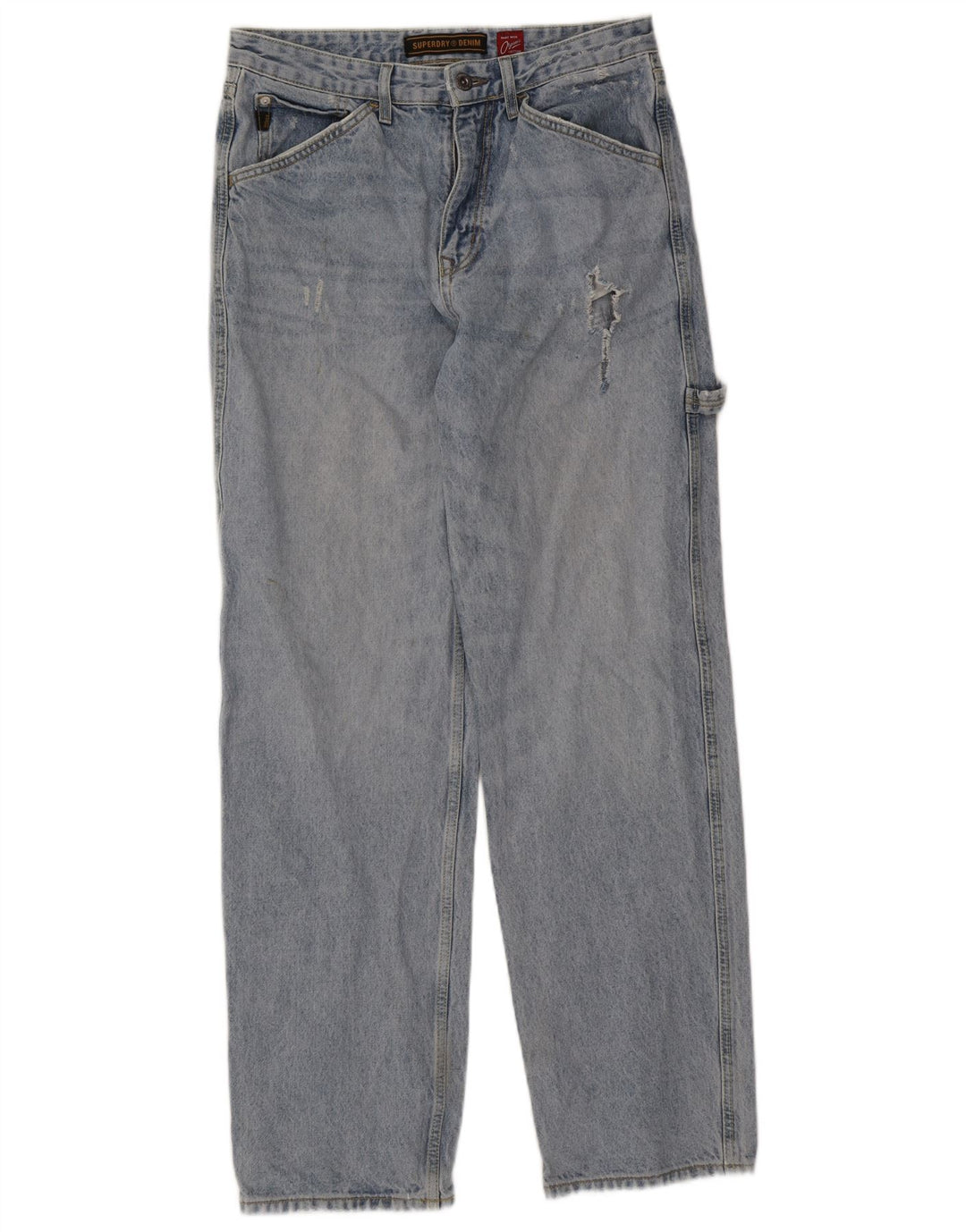 Jeans Superdry Cargo Straight Masculino W32 L34 Azul
