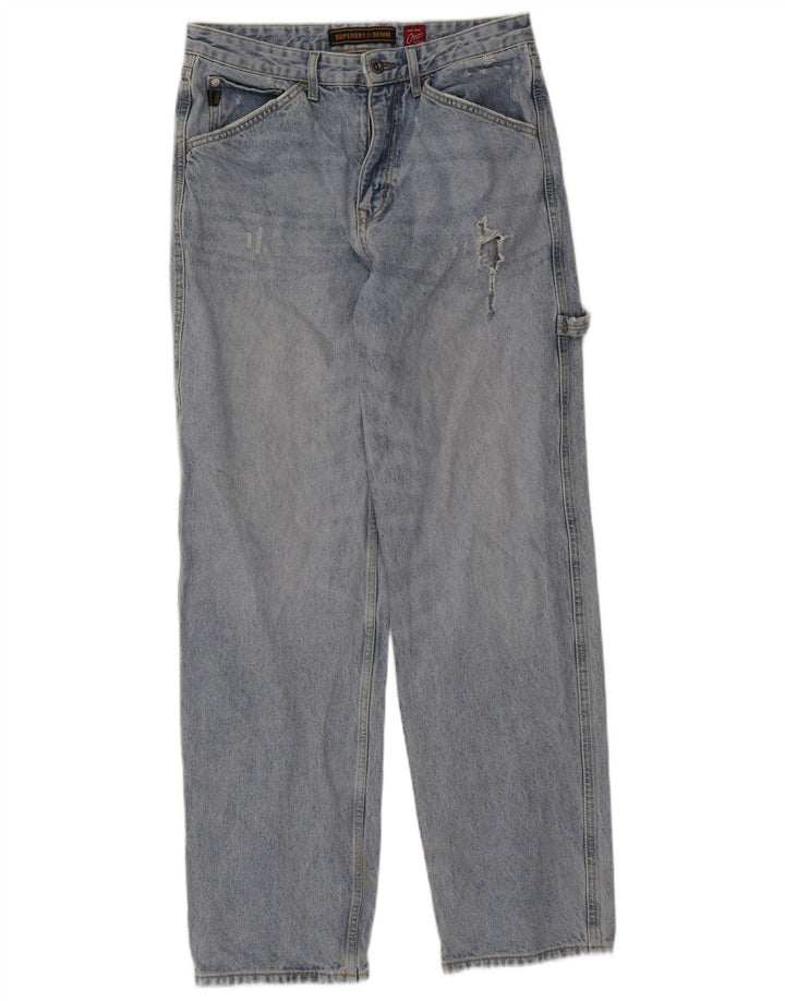 Jeans Superdry Cargo Straight Masculino W32 L34 Azul