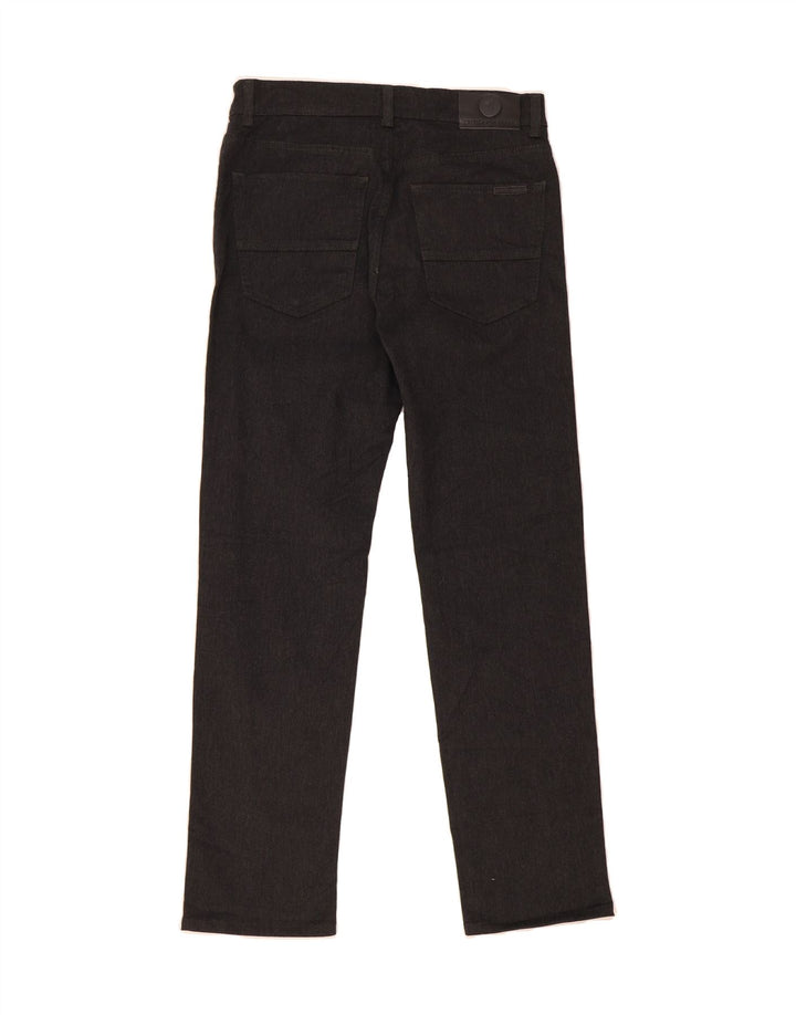 TRUSSARDI Mens Straight Casual Trousers W32 L29 Grey Cotton Vintage Trussardi and Second-Hand Trussardi from Messina Hembry 