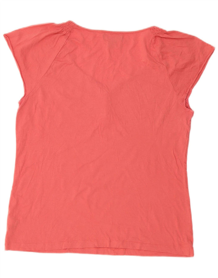 Blusa feminina Chaps UK 14 grande algodão rosa