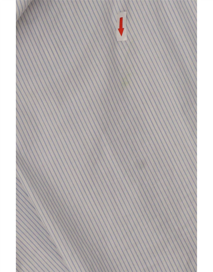 Camisa masculina Dolce & Gabbana grande algodão listrado azul