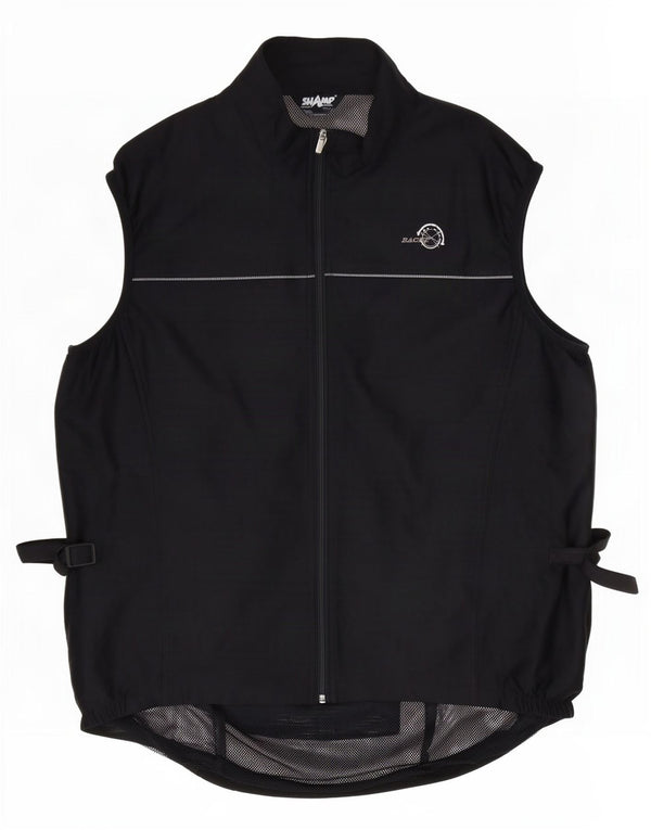 Shamp Mens Racer Gilet UK 40 Large Black Polyester