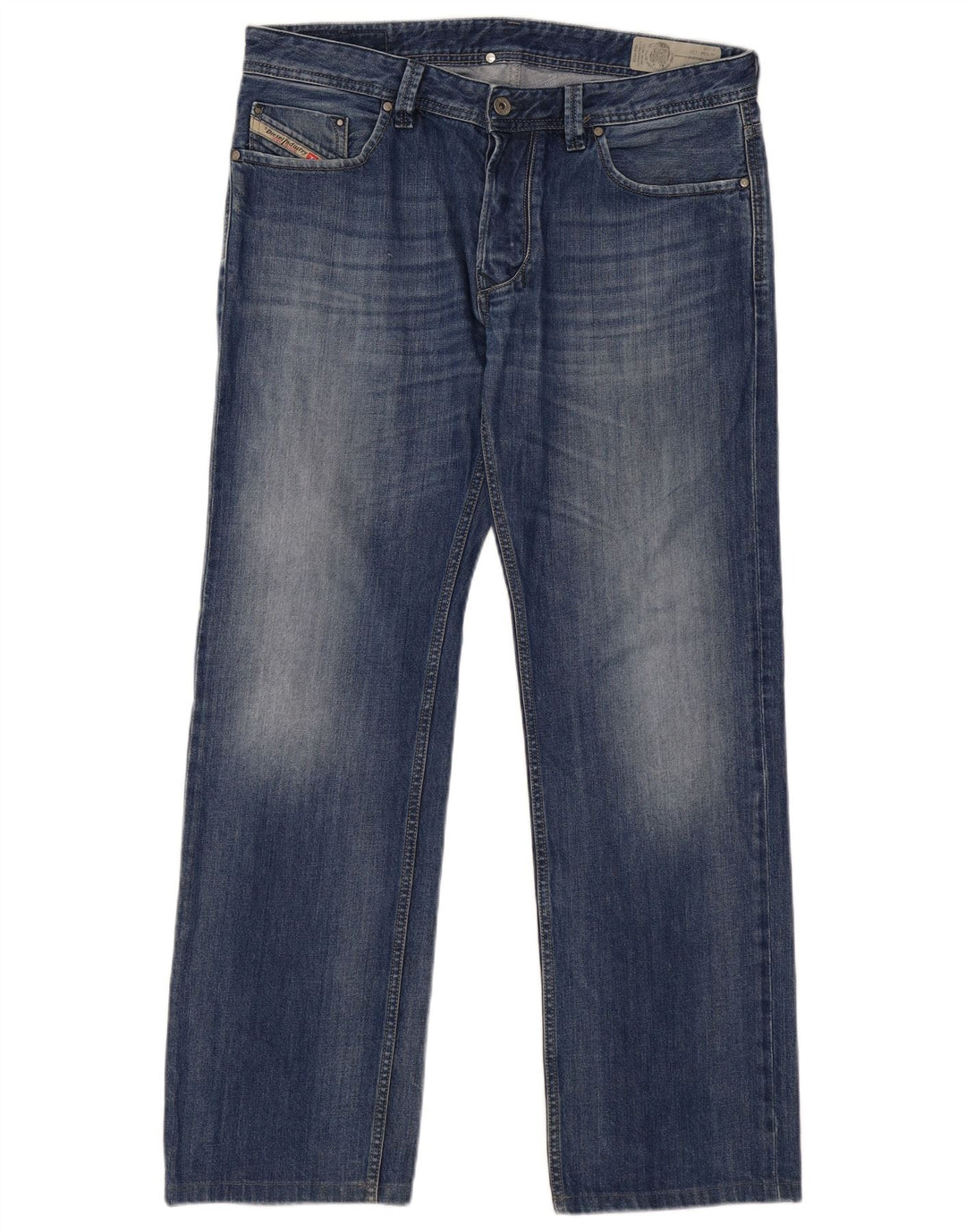Jeans retos masculinos Diesel W34 L32 algodão azul