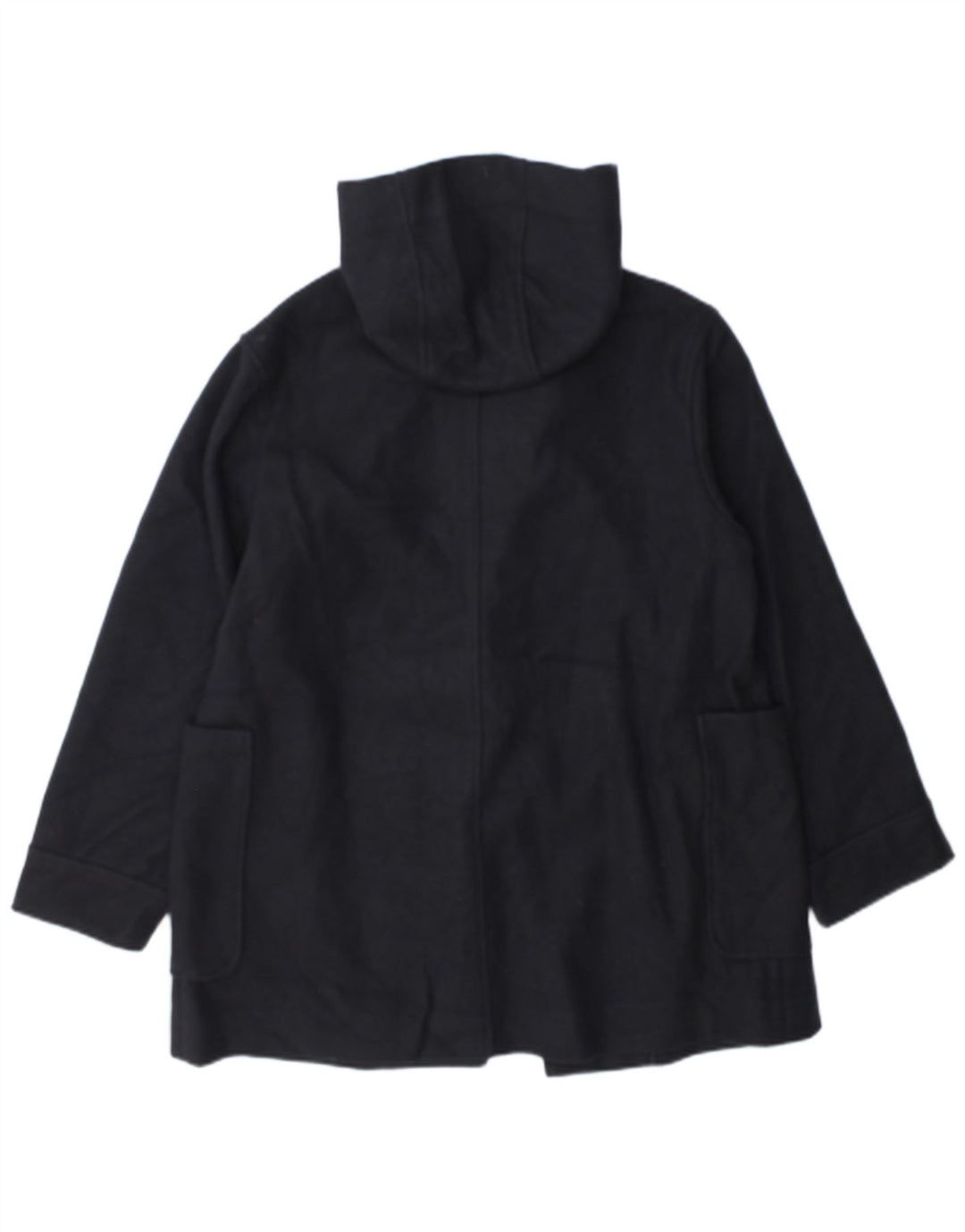Zara Casaco feminino com capuz duplo breasted 13-14 anos azul marinho poliéster