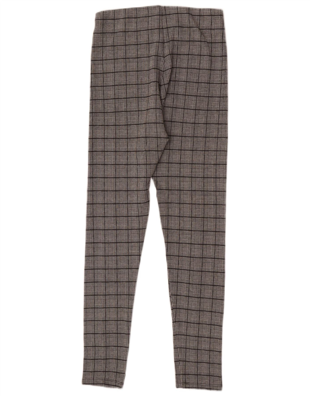 Zara Leggings feminino médio xadrez cinza