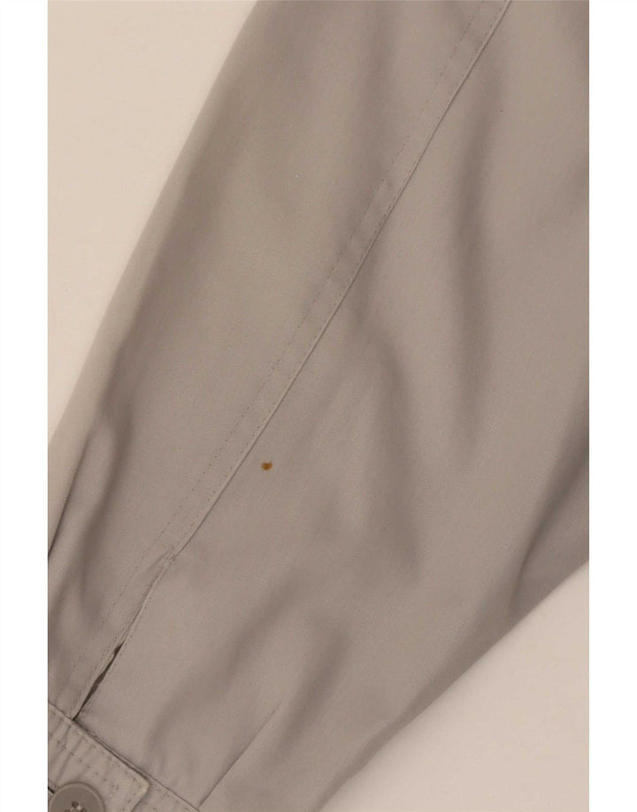 Jaqueta bomber masculina vintage UK 40 poliéster cinza grande