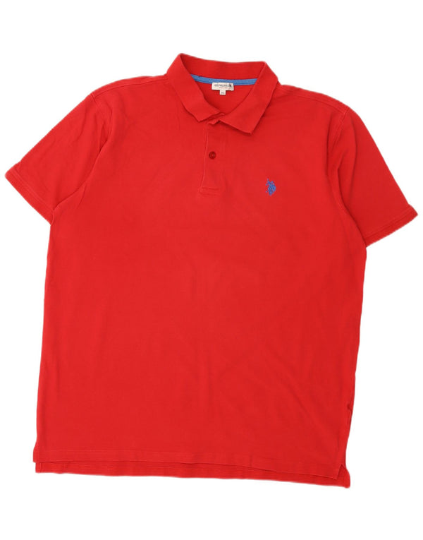 US Polo Assn. Camisa pólo masculina 2XL vermelha