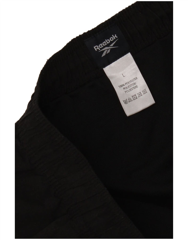 Shorts esportivos femininos Reebok UK 16 grande poliéster preto