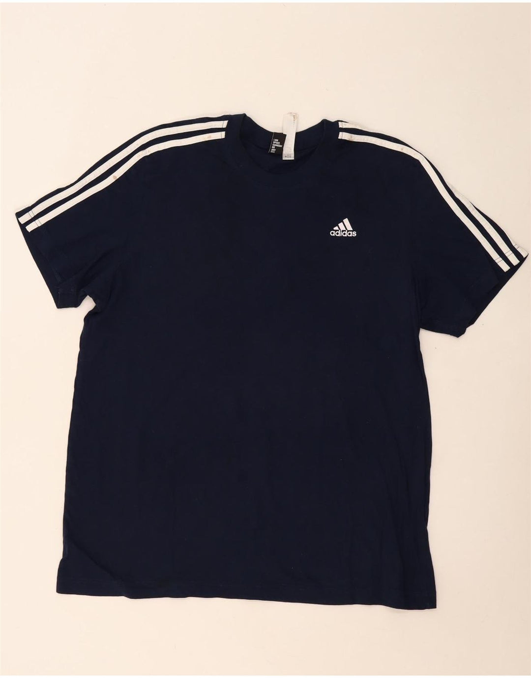 Camiseta masculina ADIDAS grande algodão azul marinho