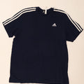 Camiseta masculina ADIDAS grande algodão azul marinho