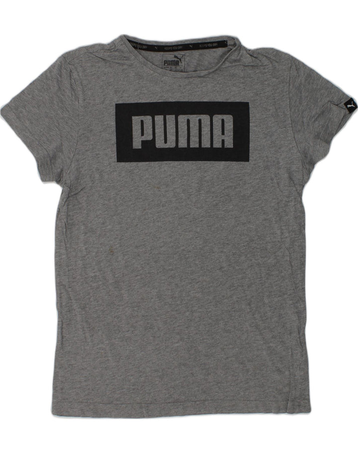 PUMA Boys Graphic T-Shirt Top 11-12 Years Grey Cotton | Vintage Puma | Thrift | Second-Hand Puma | Used Clothing | Messina Hembry 