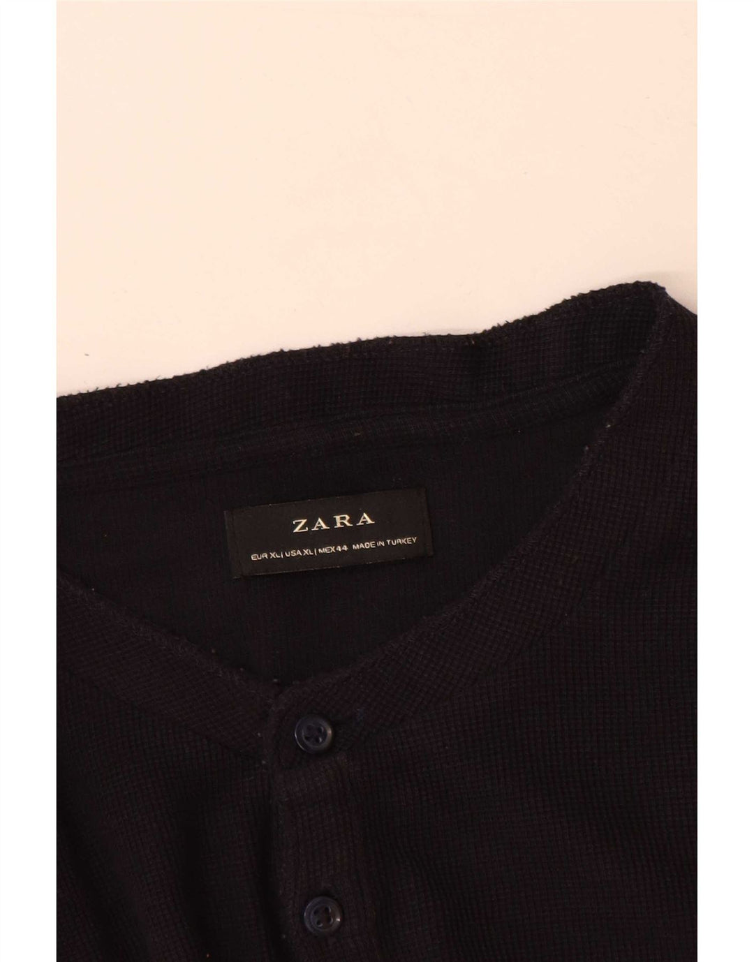 Zara Mens Top Manga Longa XL Azul Marinho