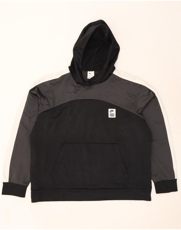 Jumper com capuz Nike masculino Therma-Fit XL preto colorblock poliéster