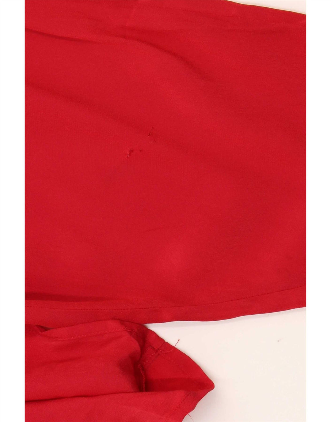 Blusa feminina vintage folgada top IT 42 acetato vermelho médio