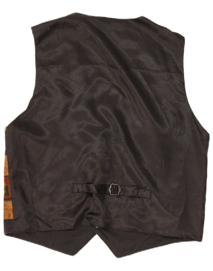 Colete masculino de camurça C&A grande couro patchwork multicolorido