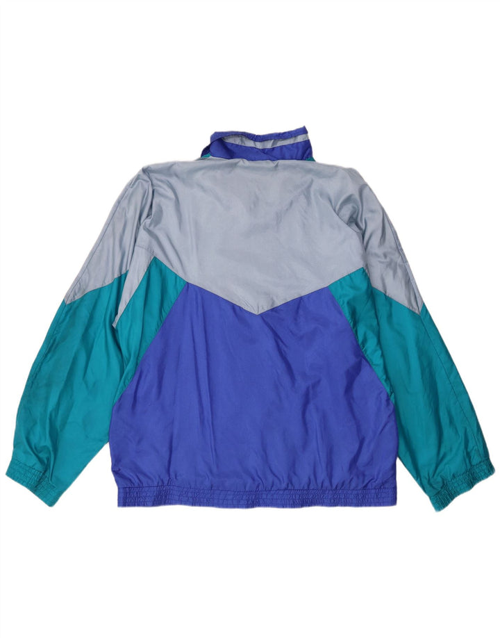 Jaqueta de treino masculina Leopard UK 42/44 grande azul Colourblock Nylon