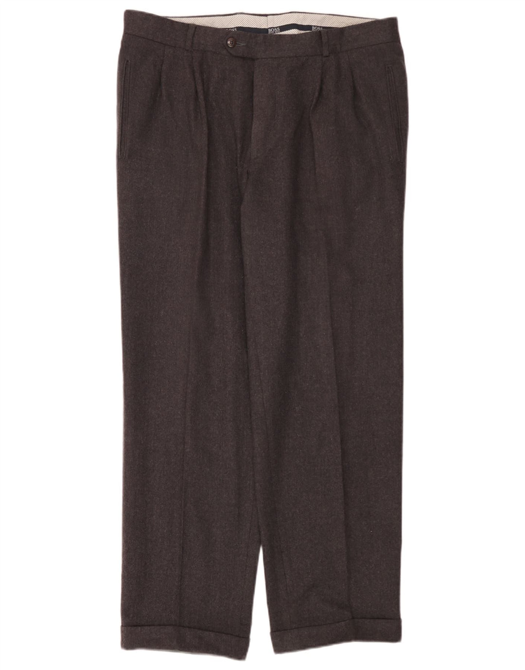 Calça masculina Hugo Boss Pegged Suit W36 L30 cinza nova lã