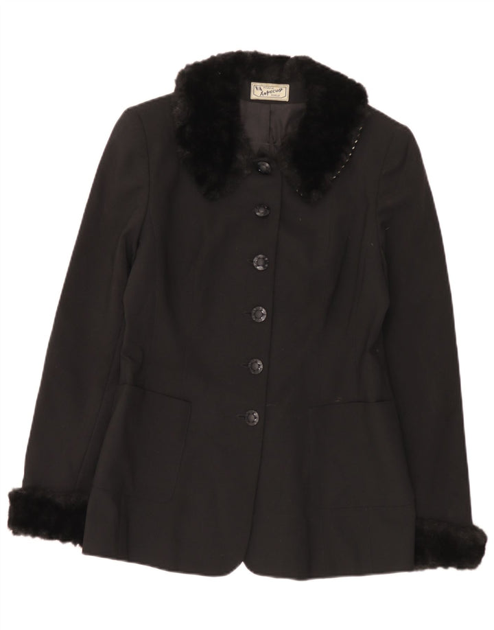 Jaqueta blazer feminina vintage de 6 botões IT 44 médio preto