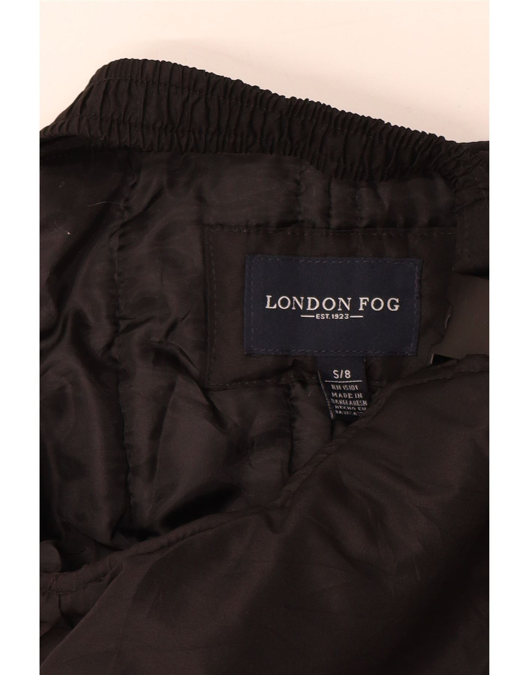 Macacão de esqui LONDON FOG Boys Dungarees 7-8 anos pequeno poliéster preto