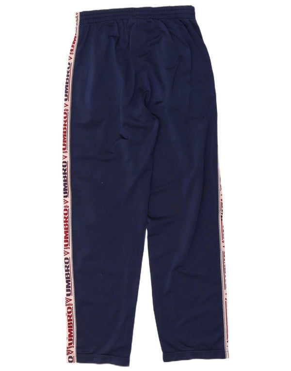Calça de treino masculina Umbro com estampa gráfica pequena azul marinho em poliéster
