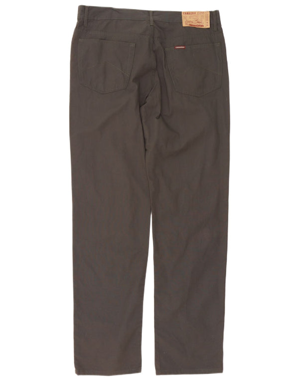 Carrera Calça masculina reta casual W38 L34 algodão cinza