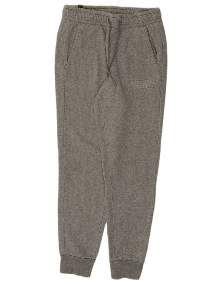 PUMA Calça de treino masculina gráfica joggers pequeno algodão cinza
