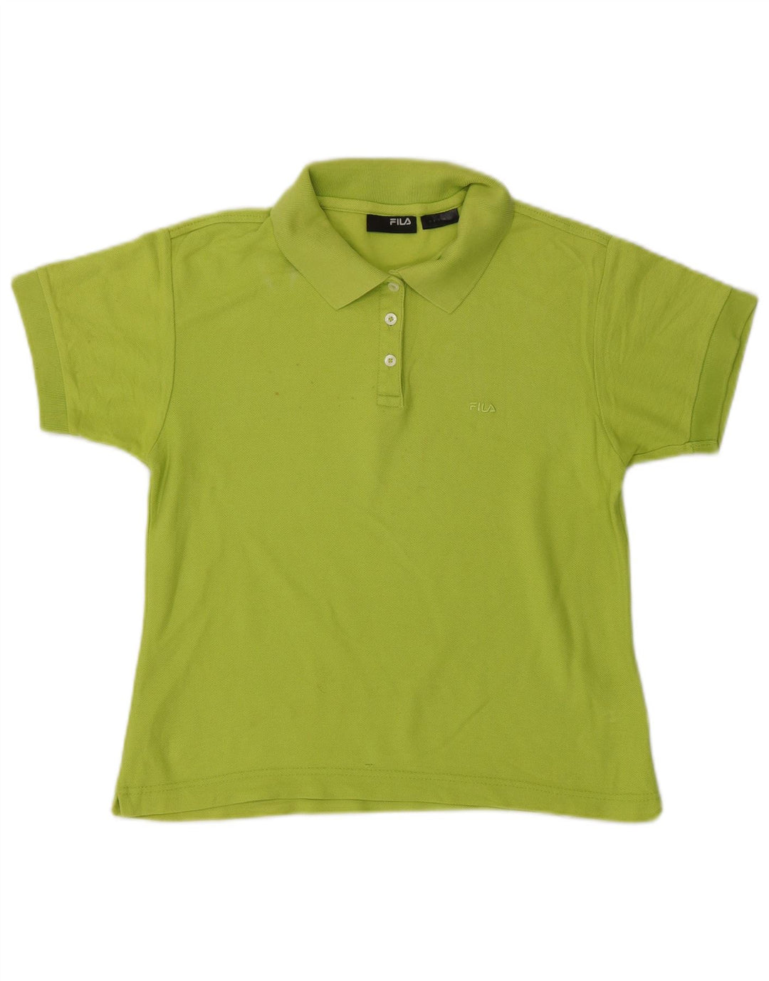 Camisa polo feminina FILA UK 14 grande algodão verde
