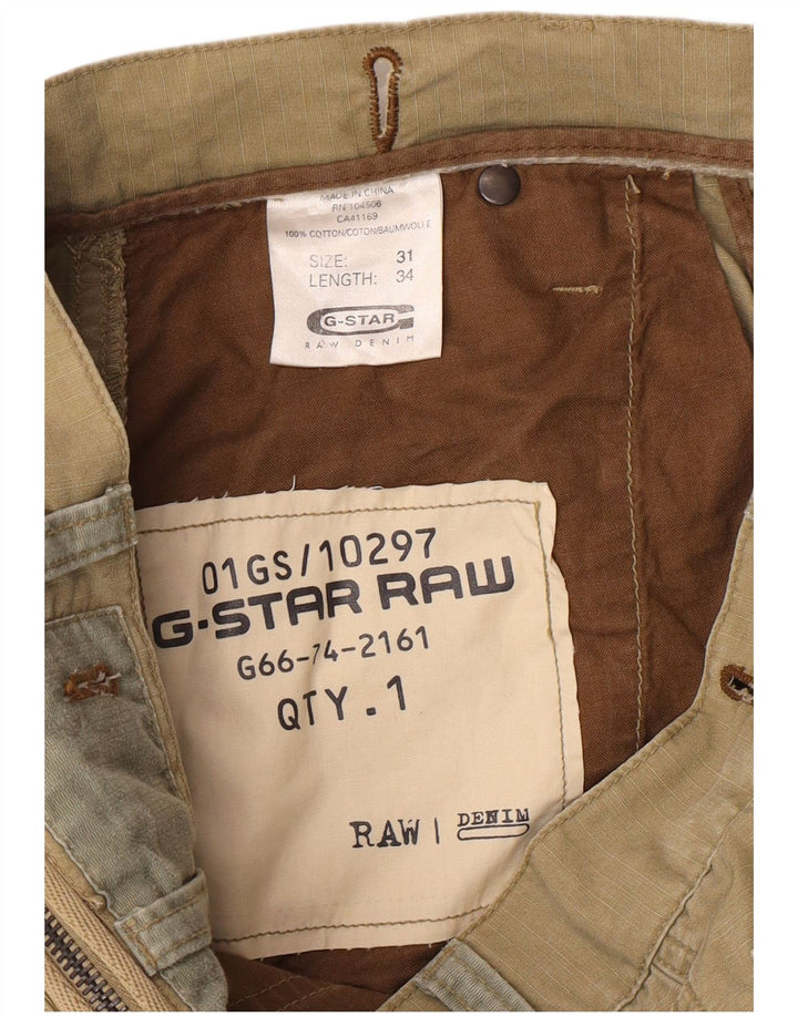 Calça cargo reta masculina G-STAR W31 L34 algodão cáqui