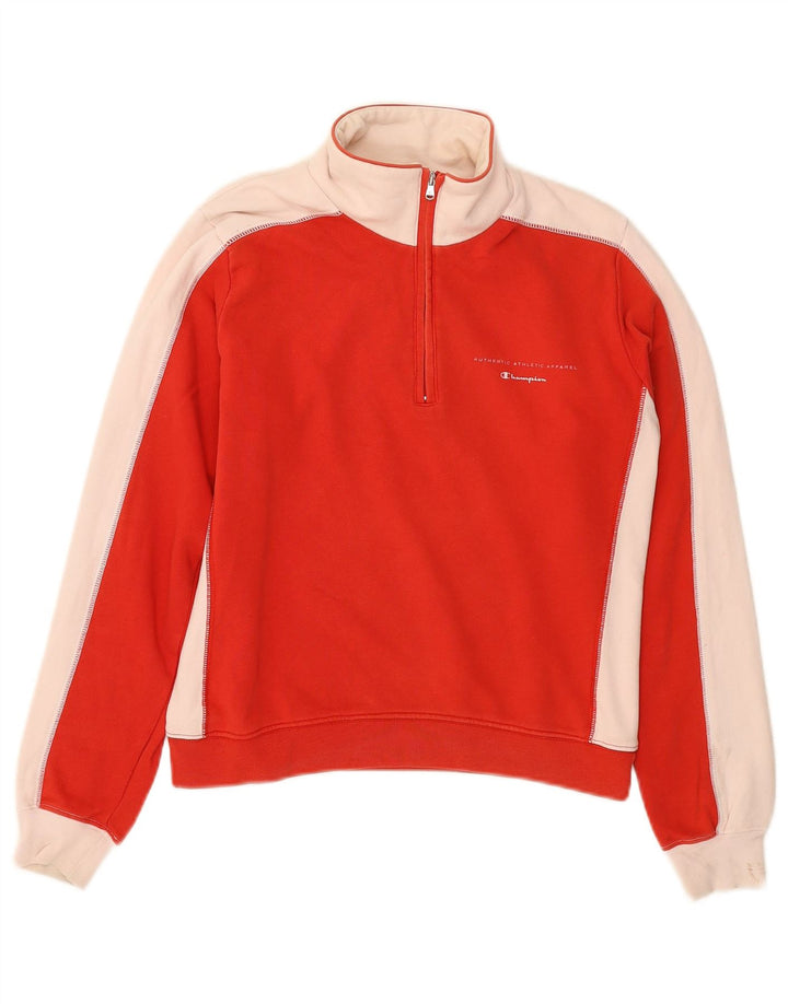 CHAMPION Suéter feminino cropped oversized UK 10 pequeno vermelho