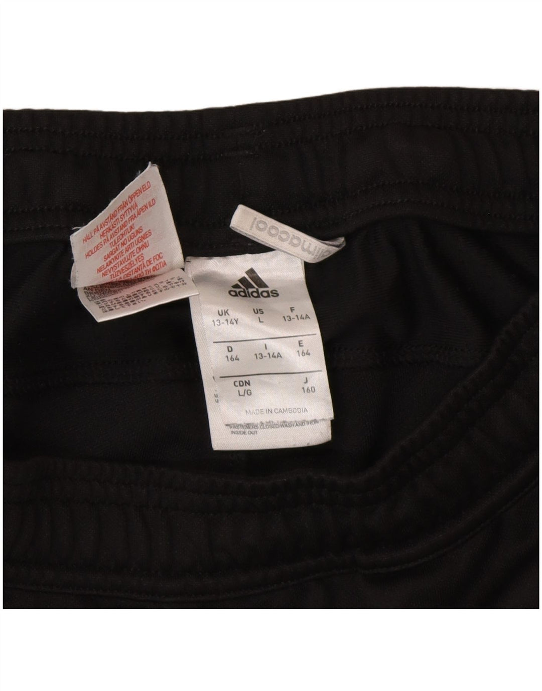 Calças de treino Adidas Boys Climacool 13-14 anos preto poliéster