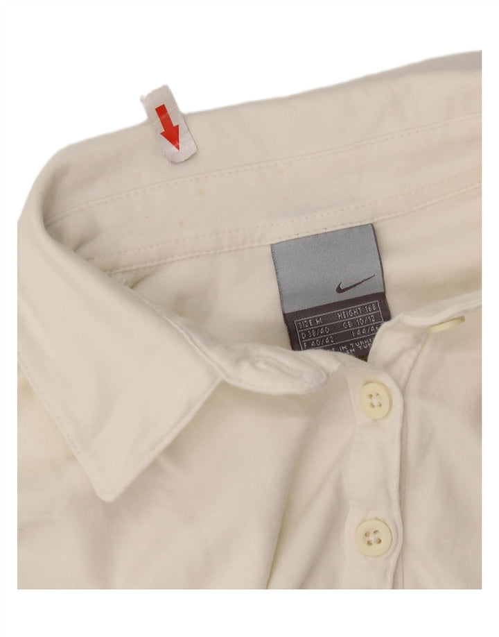 Camisa polo feminina Nike UK 10/12 médio branco