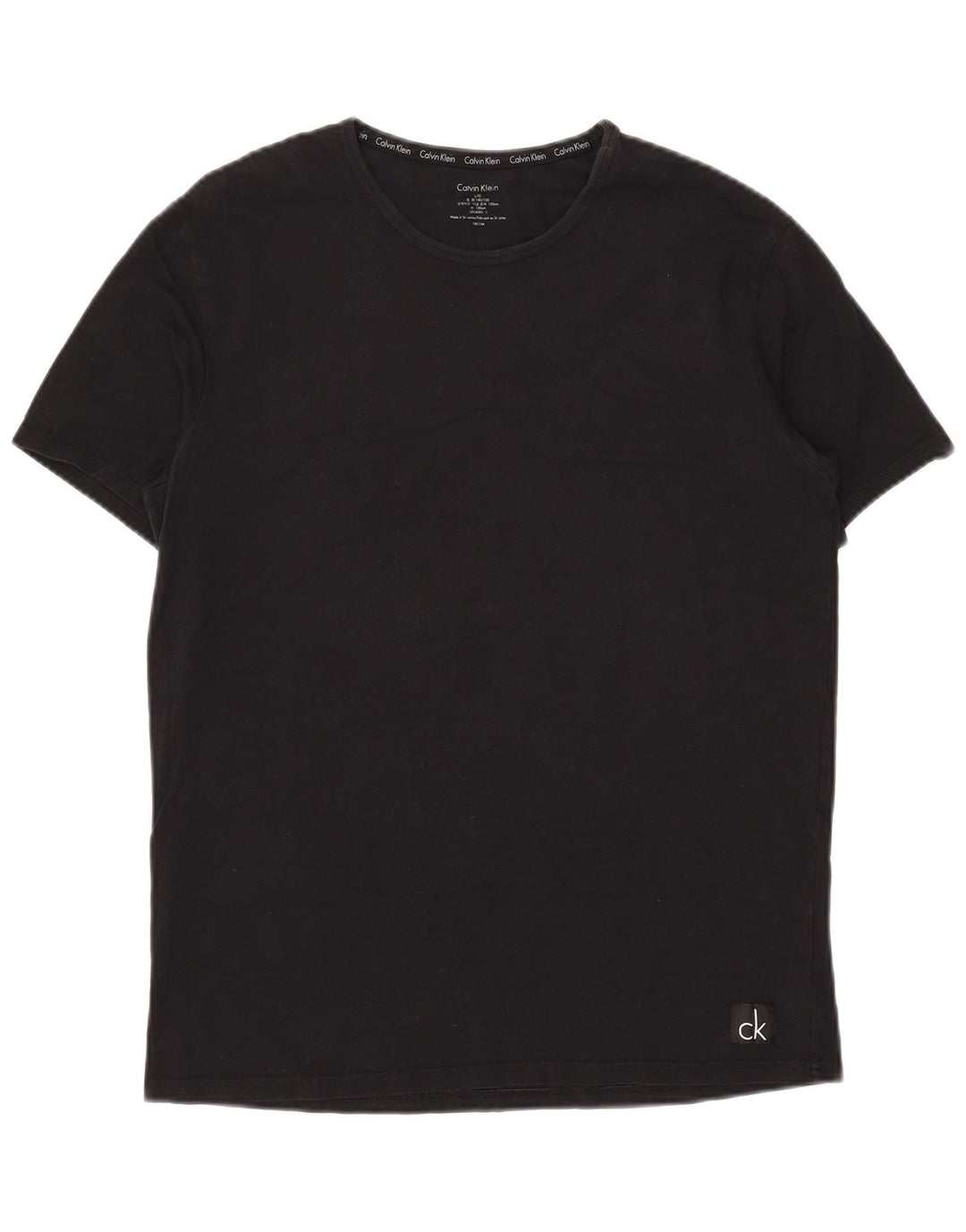 Camiseta masculina Calvin Klein grande algodão preto