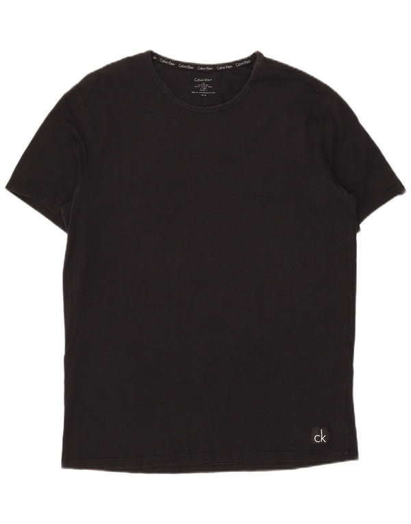 Camiseta masculina Calvin Klein grande algodão preto