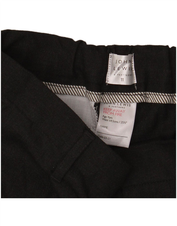Calças de terno reto John Lewis Boys 10-11 anos W25 L27 poliéster cinza