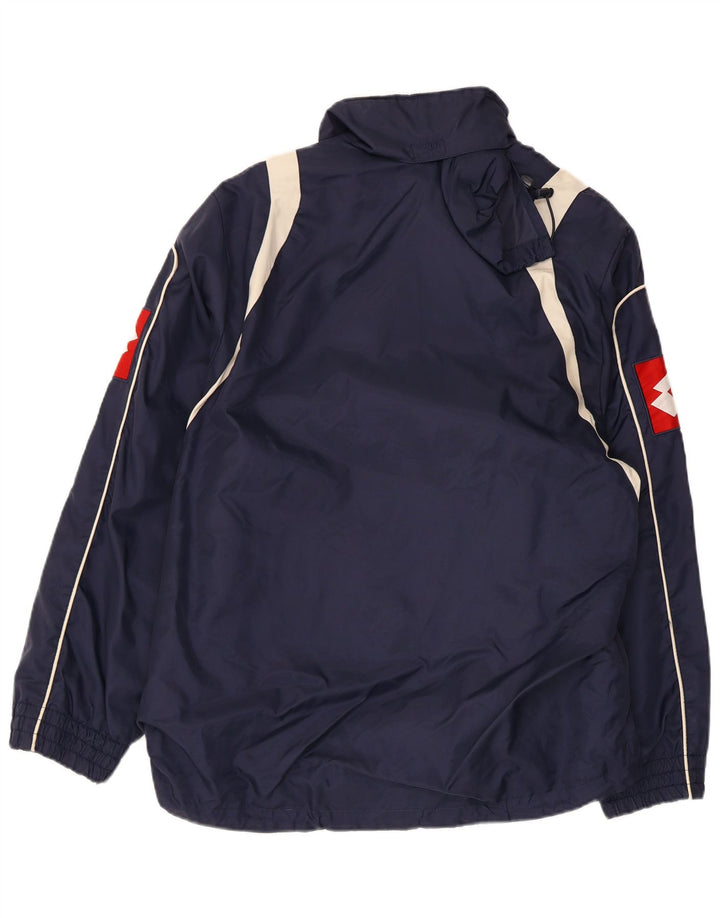 Lotto Mens Graphic Tracksuit Top Jacket pequeno bloco colorido azul marinho