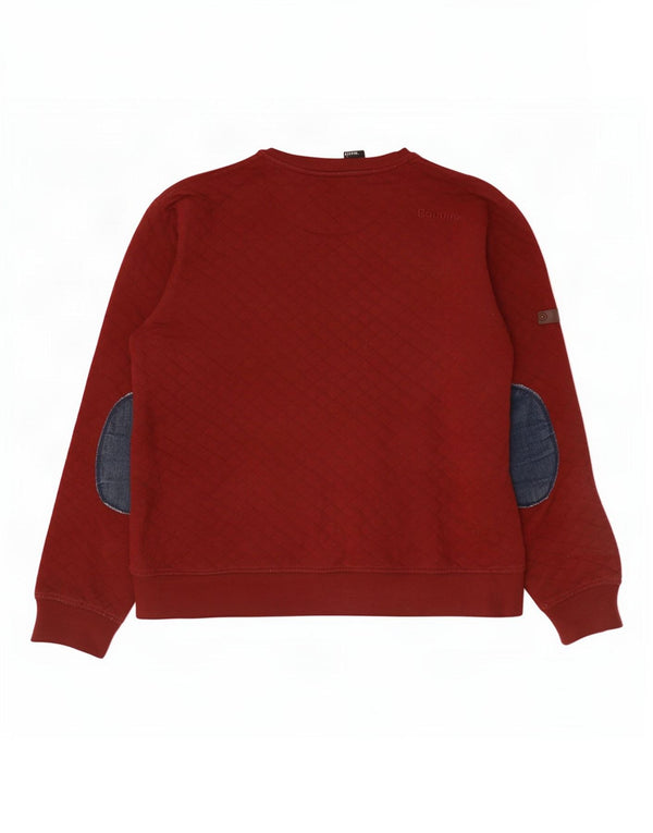 Bench moletom masculino jumper grande algodão colorblock vermelho