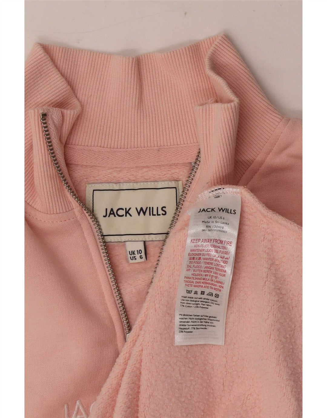 Jack Wills moletom feminino oversized com estampa gráfica Reino Unido 10 pequeno rosa