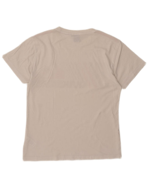 Camiseta masculina Quiksilver com estampa gráfica pequena de algodão branco