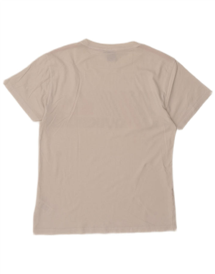 Camiseta masculina Quiksilver com estampa gráfica pequena de algodão branco