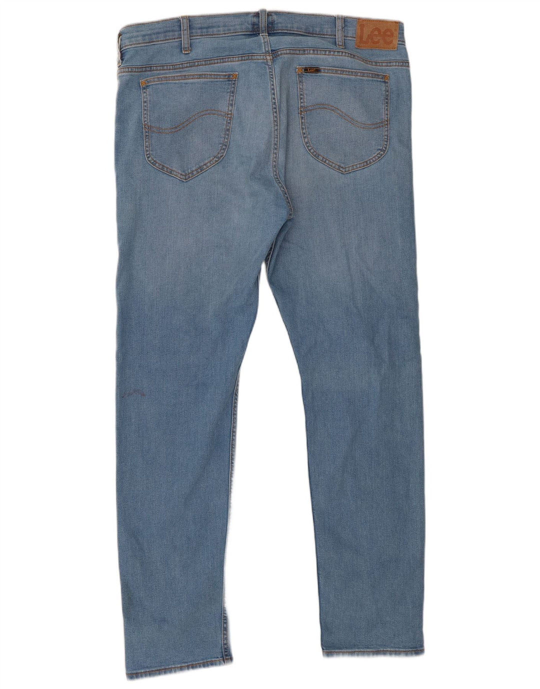 Lee Mens Rider Slim Jeans W38 L32 Azul Algodão