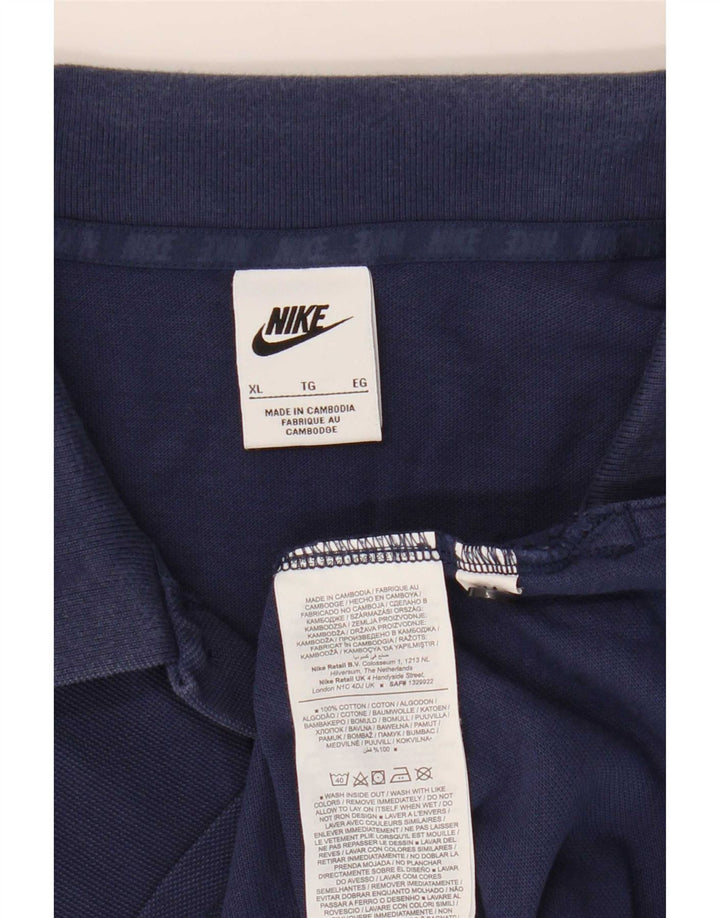 Camisa polo masculina Nike XL azul marinho algodão