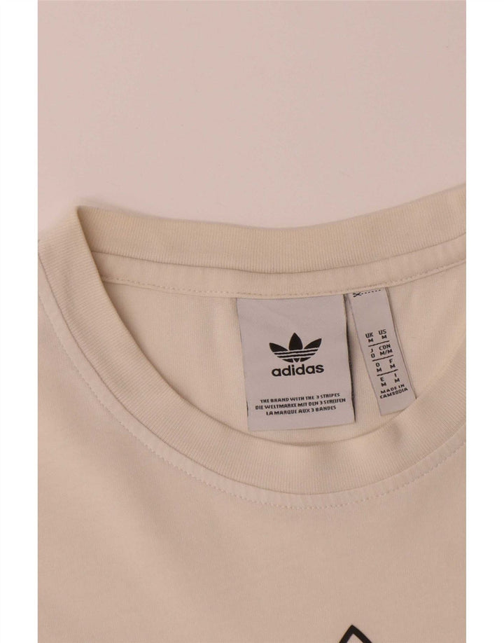Camiseta Adidas Masculina Graphic Top Médio Off White Algodão