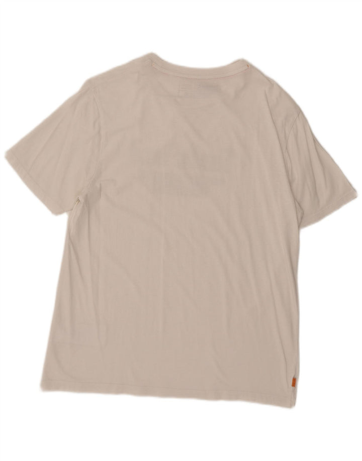 Camiseta masculina Timberland Graphic Top médio algodão branco