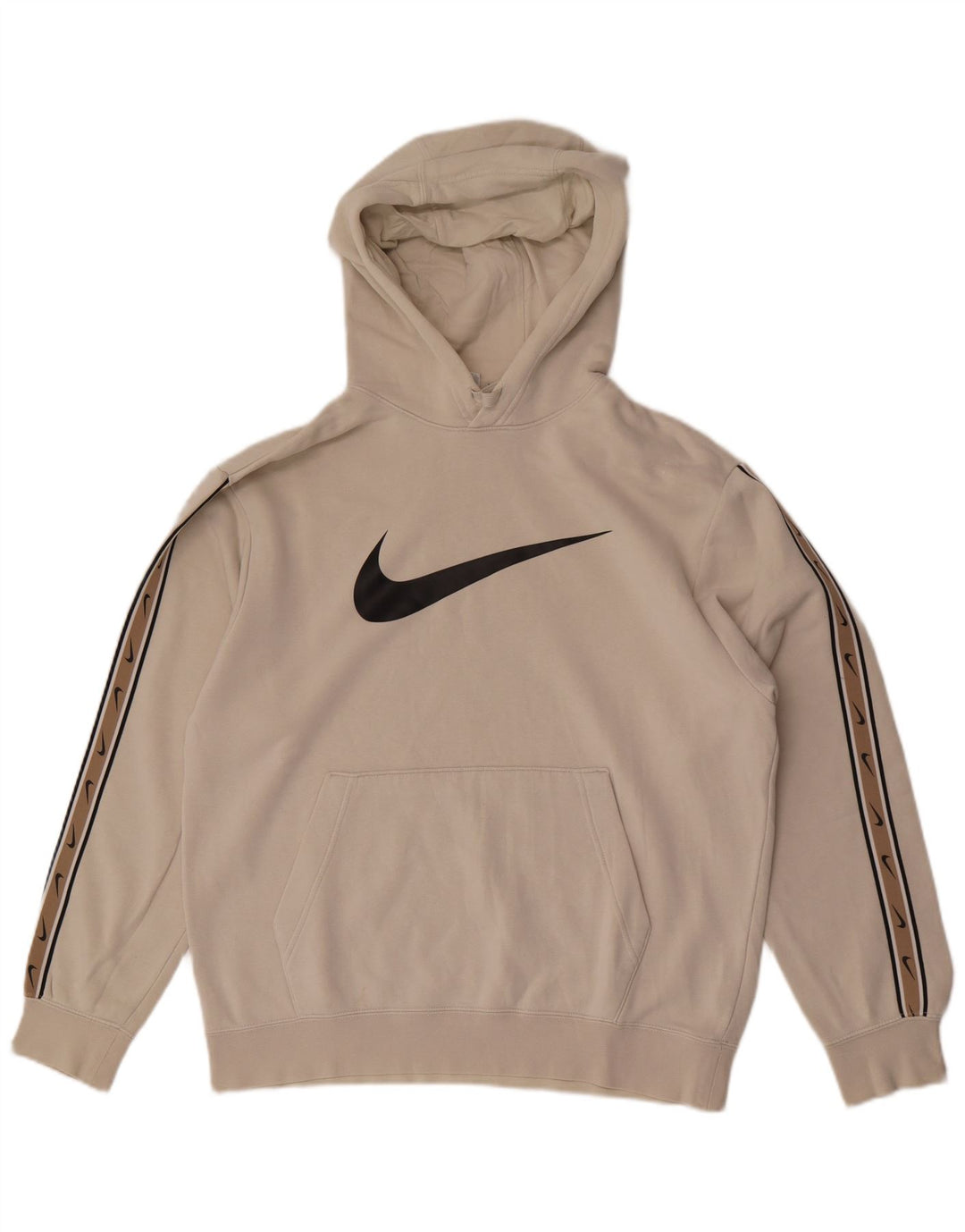 Jumper com capuz gráfico masculino Nike médio branco colorblock algodão