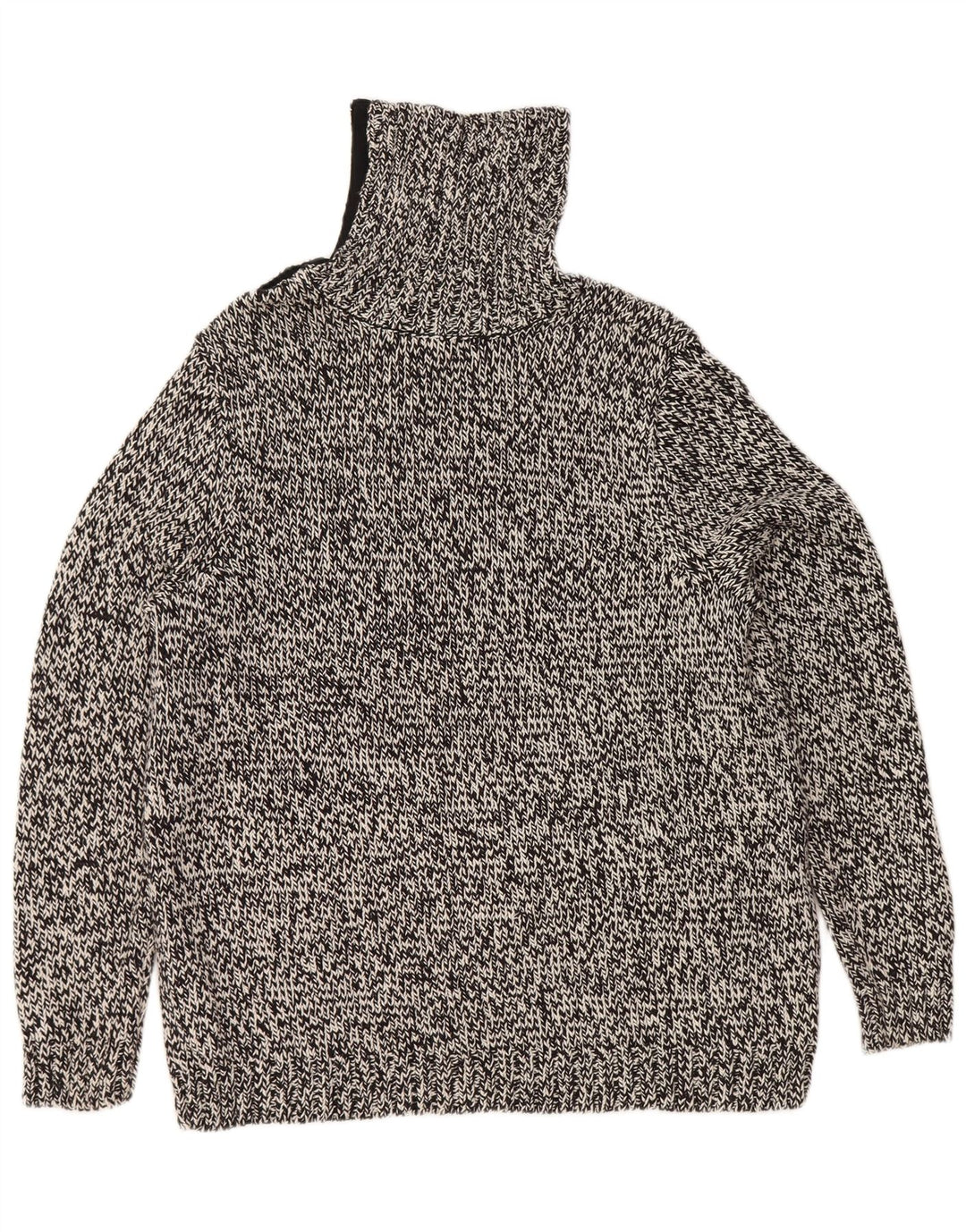 Suéter feminino Chaps com gola redonda UK 18 XL algodão manchado preto