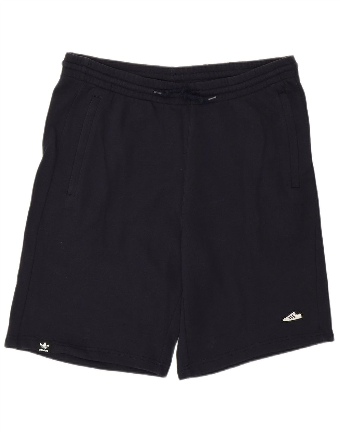 Shorts esportivos masculinos Adidas grandes algodão azul marinho