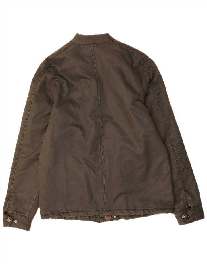 Jaqueta militar masculina MORLY'S UK 38 algodão cáqui médio