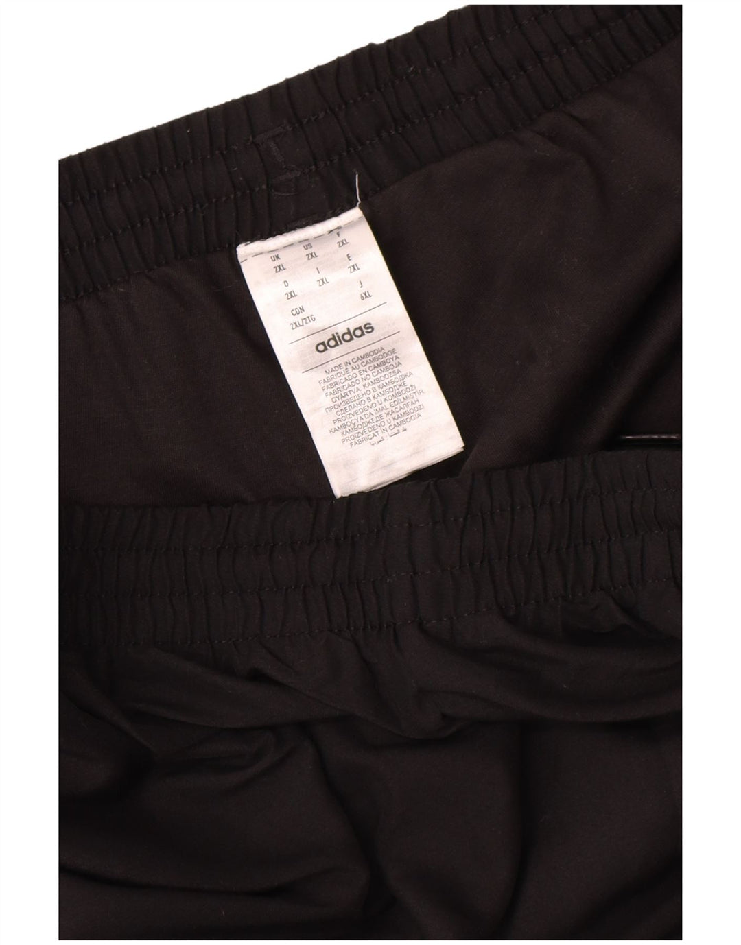 Calça de treino masculina Adidas 2XL poliéster colorblock preto