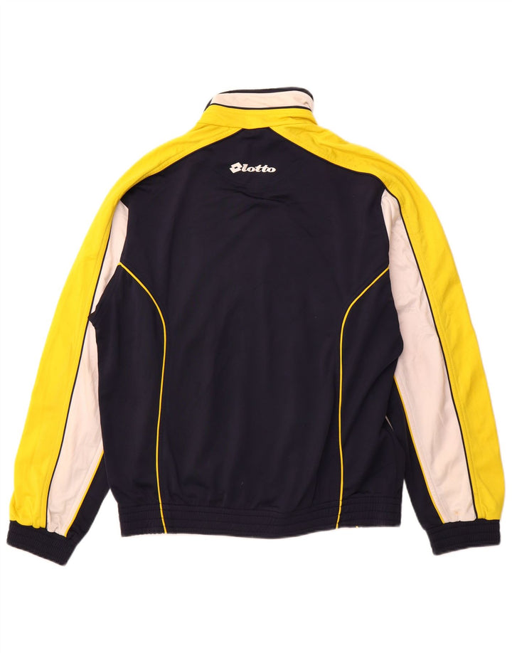 LOTTO Mens Treino Top Jaqueta Pequena Azul Marinho Colourblock Poliéster