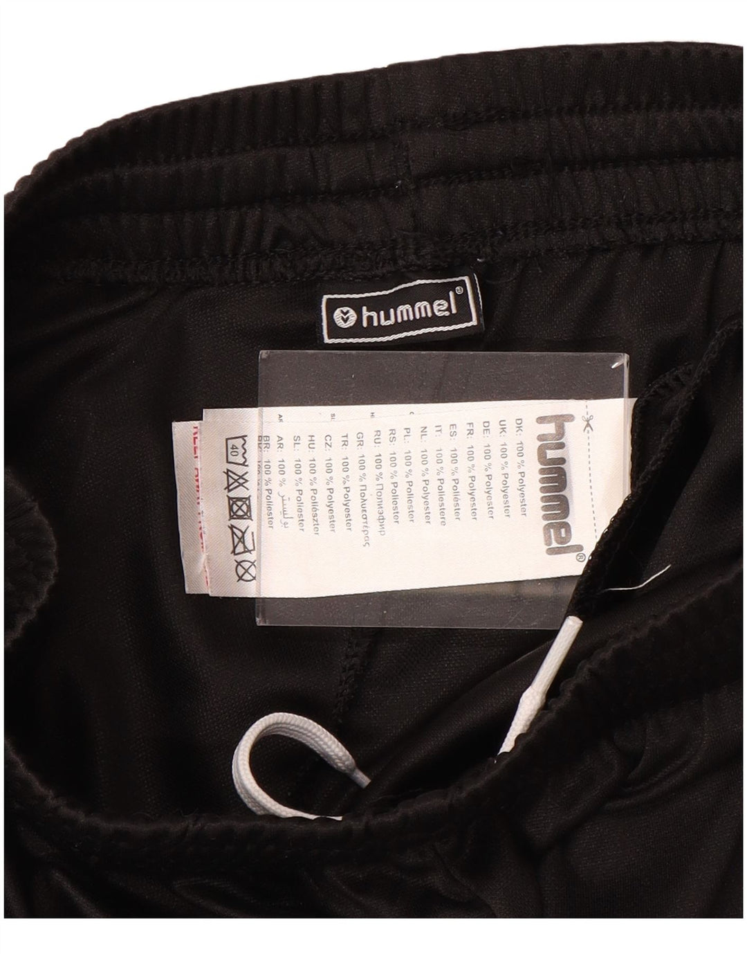 Calça de treino gráfico HUMMEL para meninos 14-15 anos poliéster preto